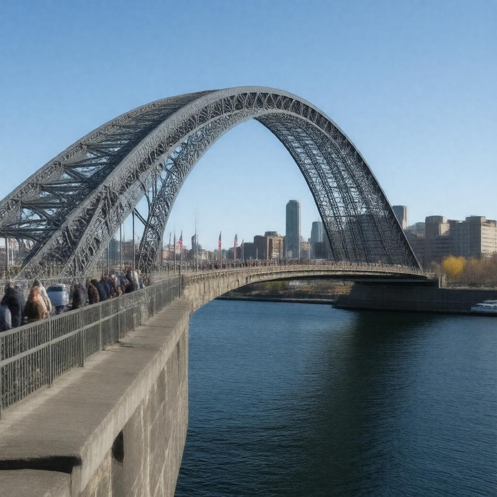 Click to view larger image AI-created image of Veterans Memorial Bridge