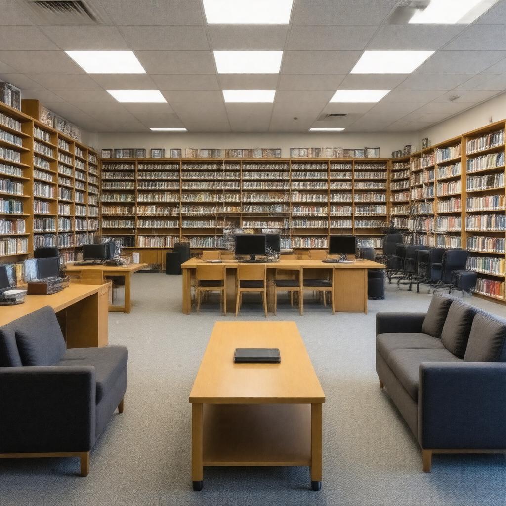 Click to view larger image AI-created image of Veterinary Library