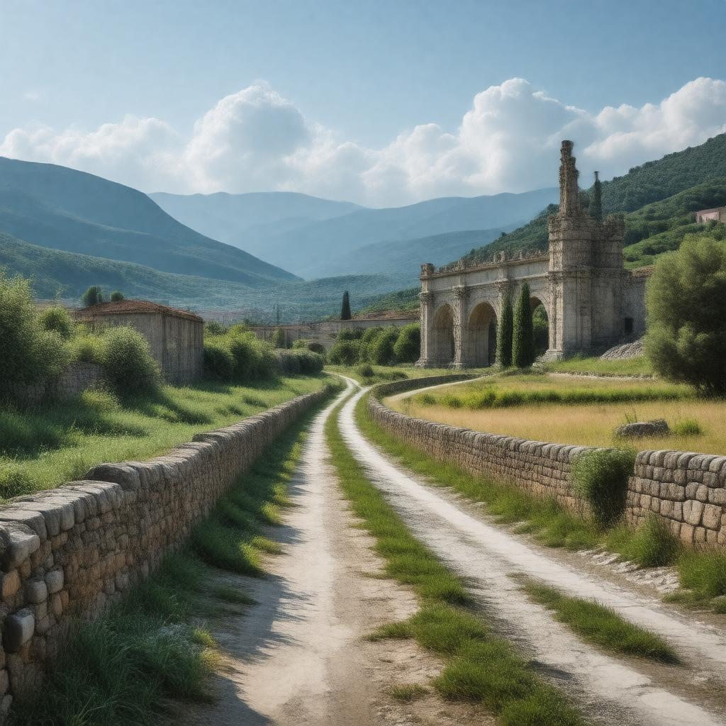 AI-created image of Via Flaminia