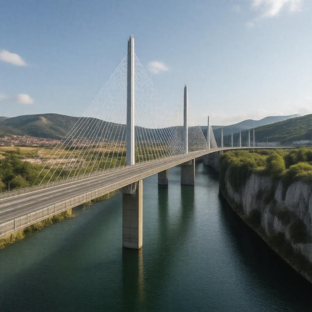 AI-created image of Viaduc de Millau