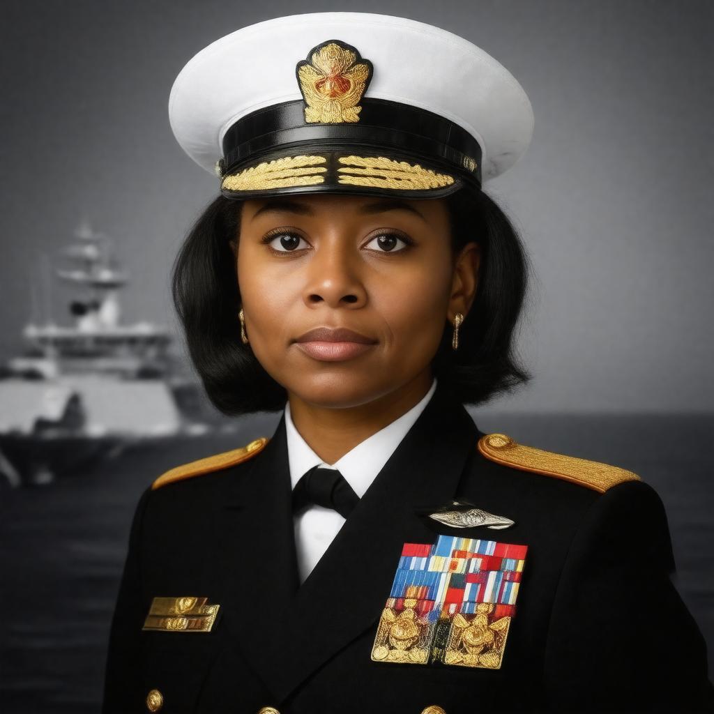 AI-created image of Vice Admiral Yvette M. Davids