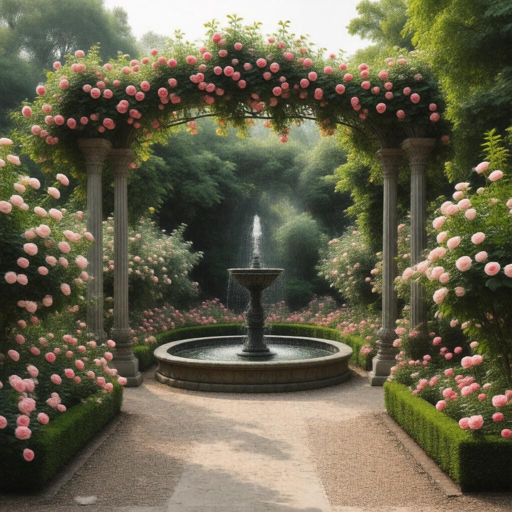AI-created image of Victorian Rose Garden