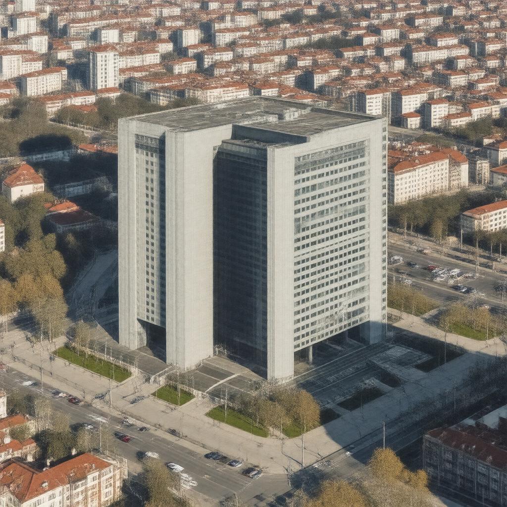 AI-created image of Vienna International Centre