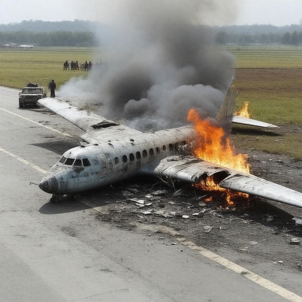 Click to view larger image AI-created image of Vietnam Airlines Flight 815 crash (1997)