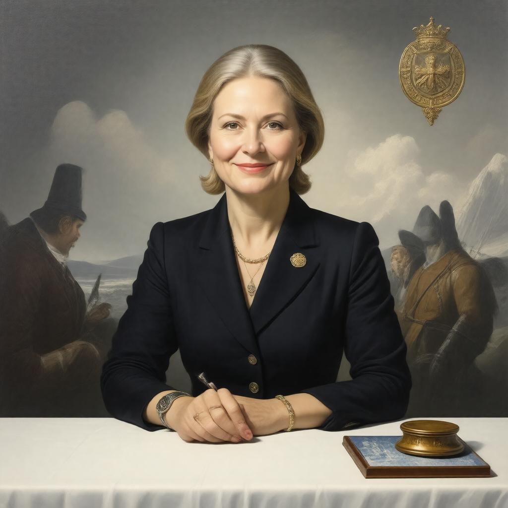 AI-created image of Vigdís Finnbogadóttir