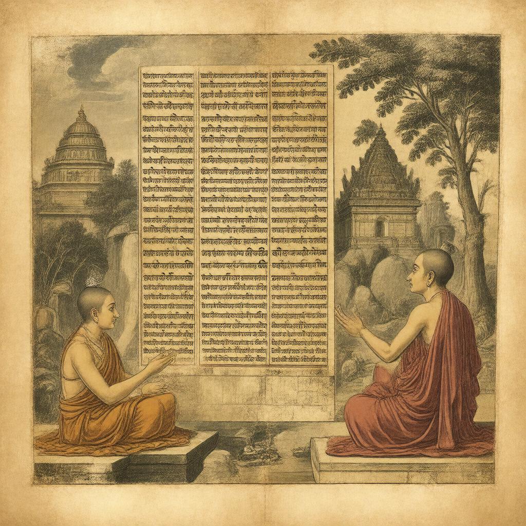 Click to view larger image AI-created image of Vigrahavyāvartanī