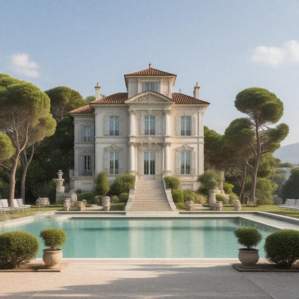 Click to view larger image AI-created image of Villa Nevada, Cannes, France