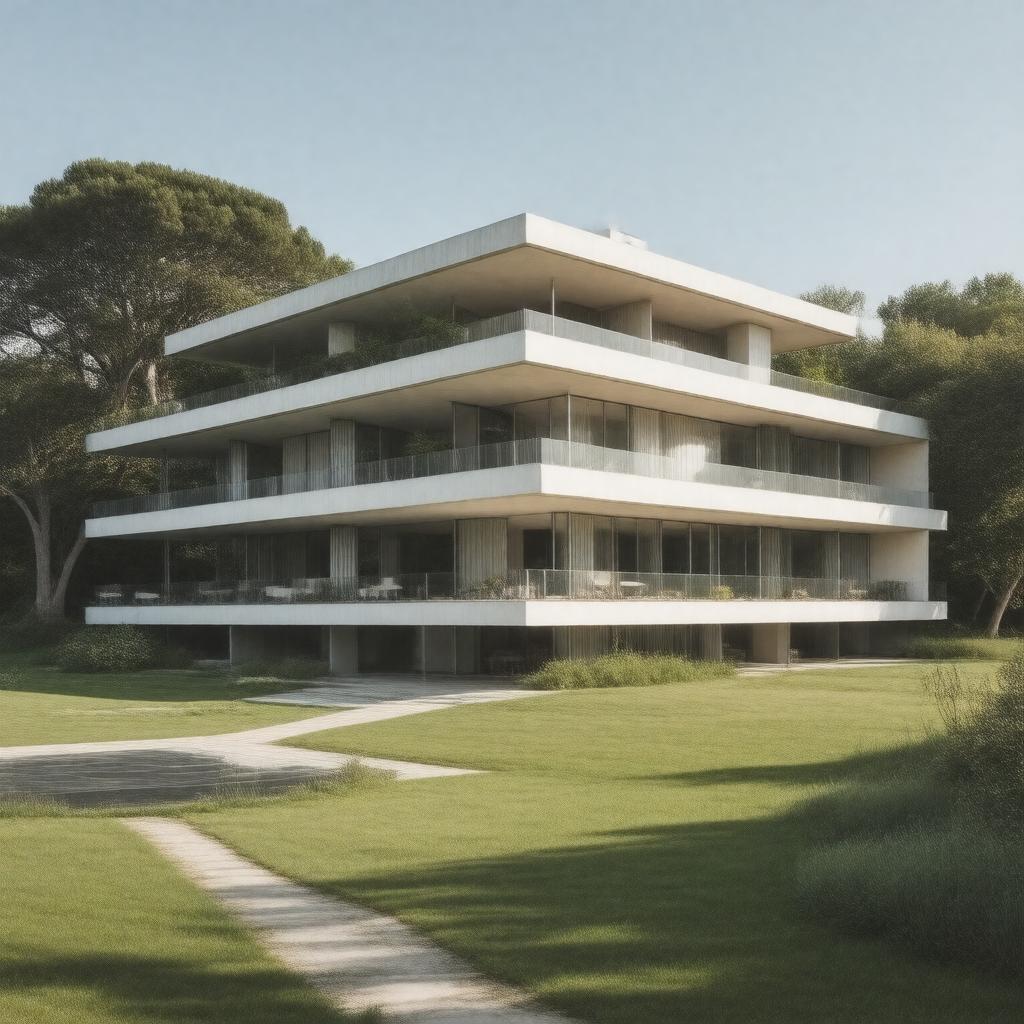 AI-created image of Villa Savoye