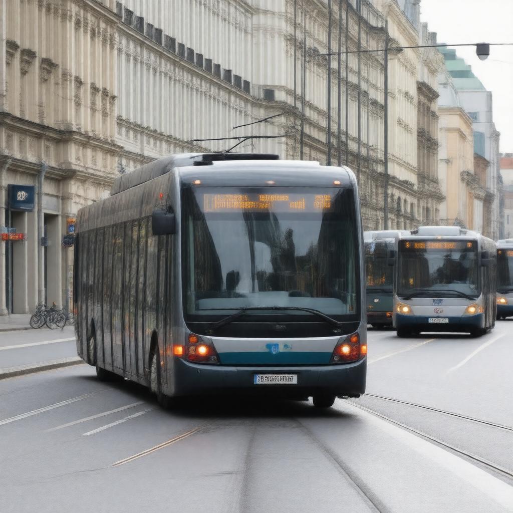 AI-created image of Vilnius bus system