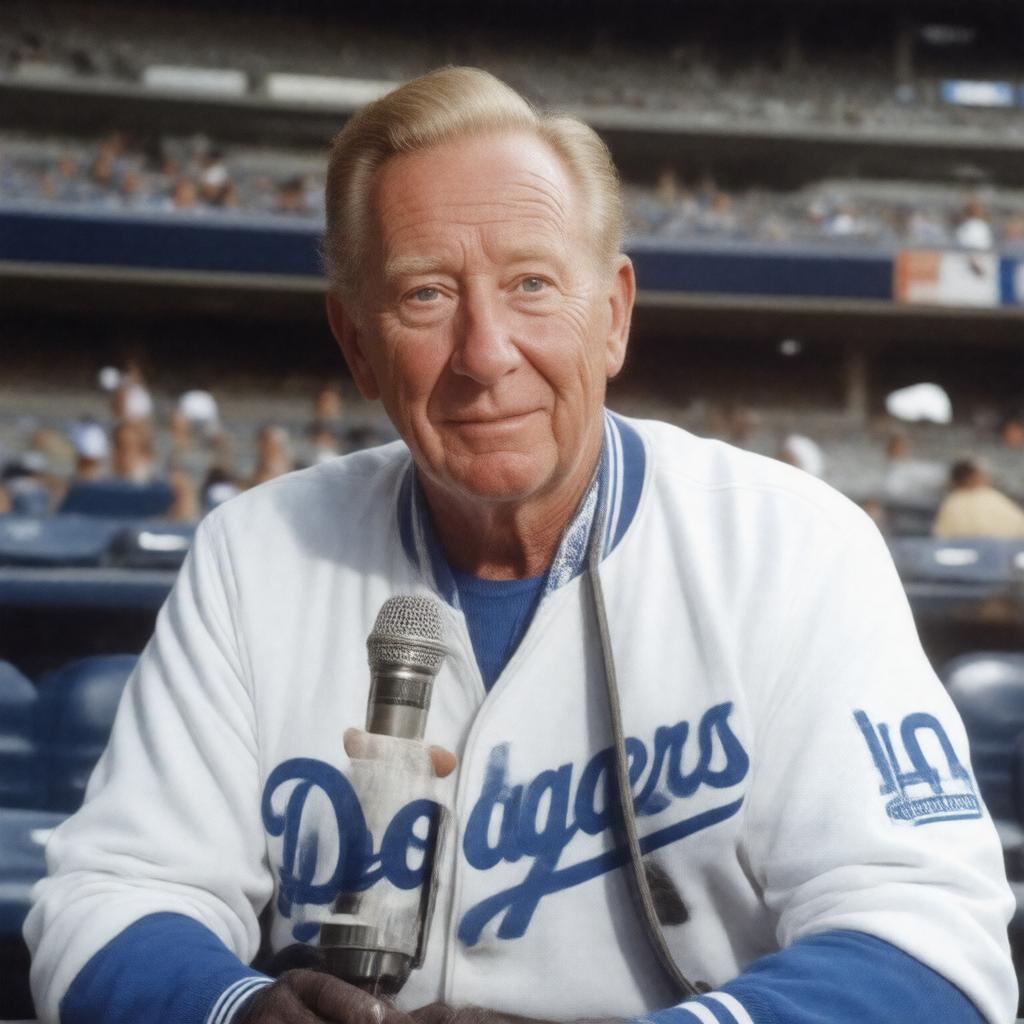 AI-created image of Vin Scully