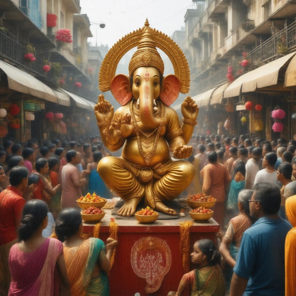 AI-created image of Vinayaka Chavithi