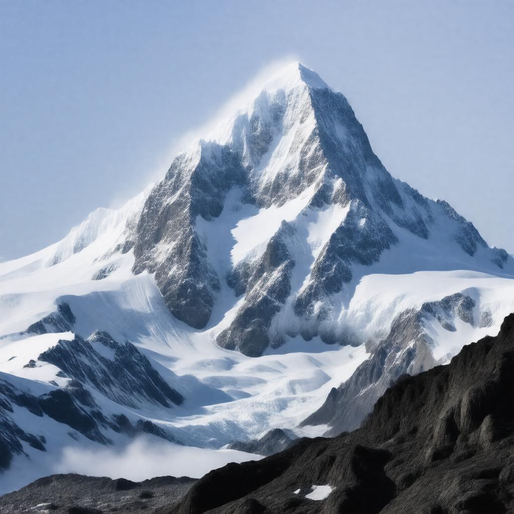 Click to view larger image AI-created image of Vinson Massif