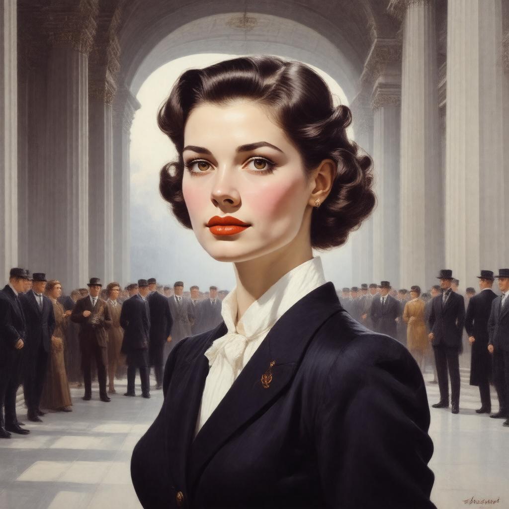 AI-created image of Violet Barrett