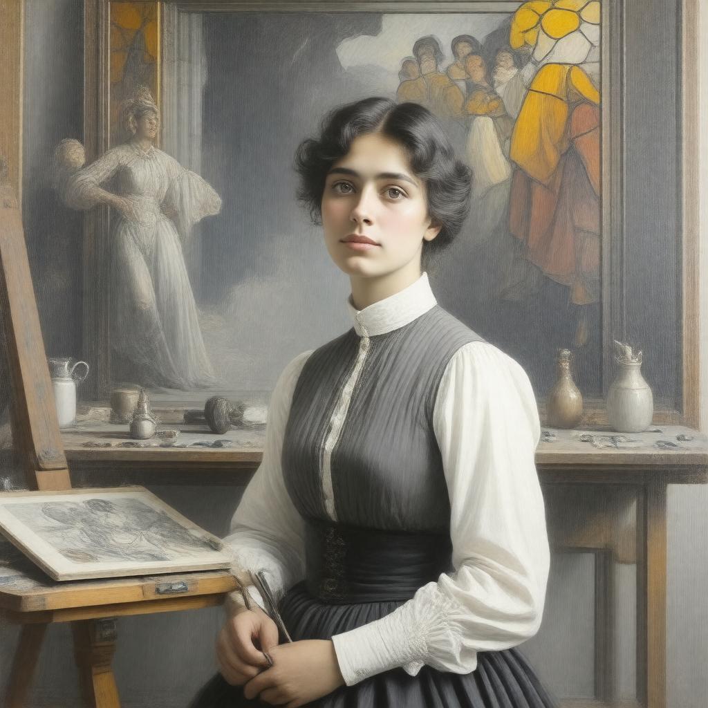 AI-created image of Violet Oakley