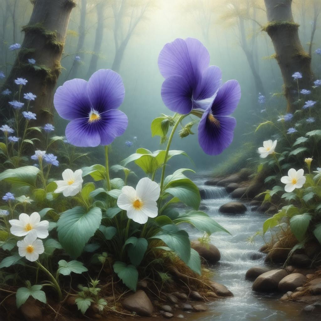 Click to view larger image AI-created image of Violets