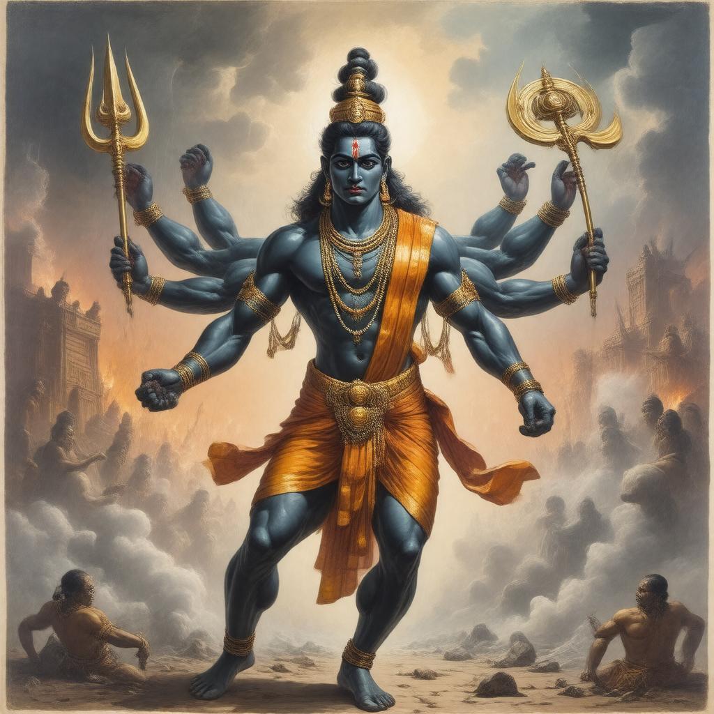 Click to view larger image AI-created image of Virabhadra