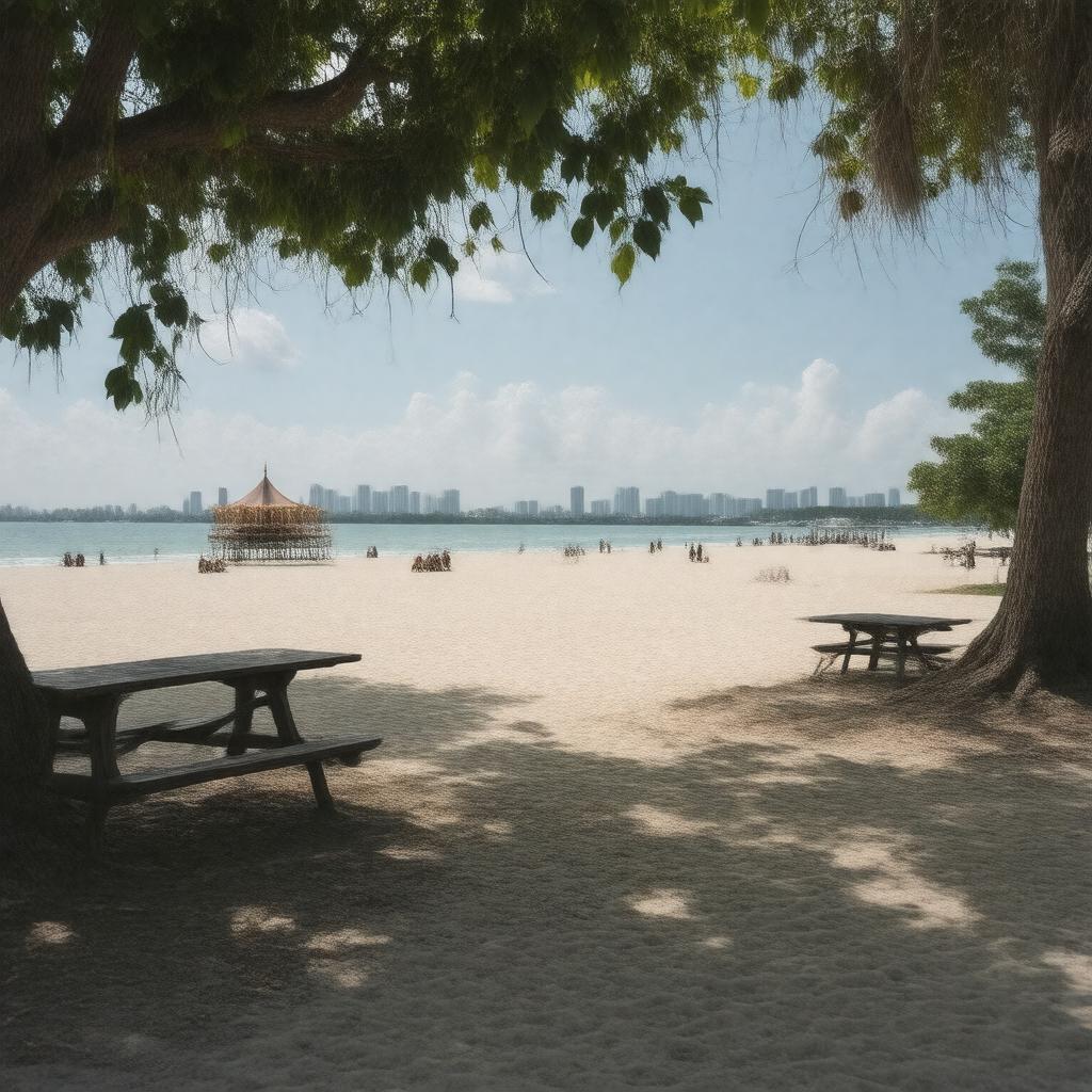 AI-created image of Virginia Key Beach Park