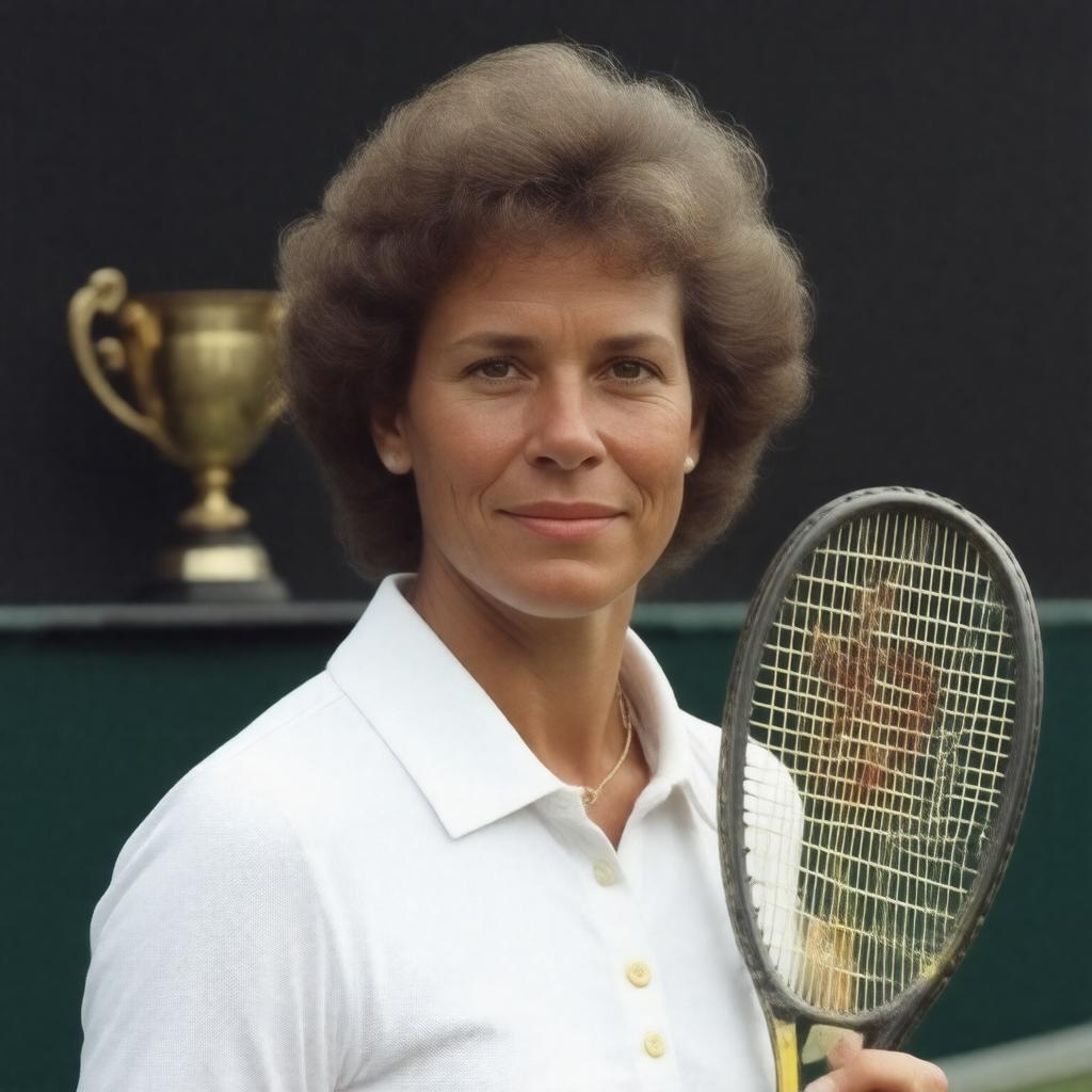 AI-created image of Virginia Wade