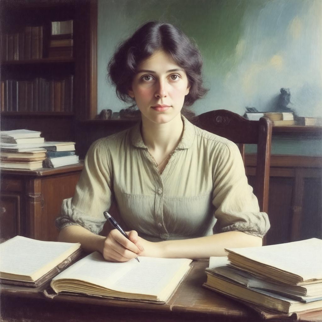 AI-created image of Virginia Woolf