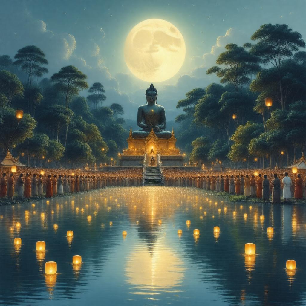 AI-created image of Visakha Puja