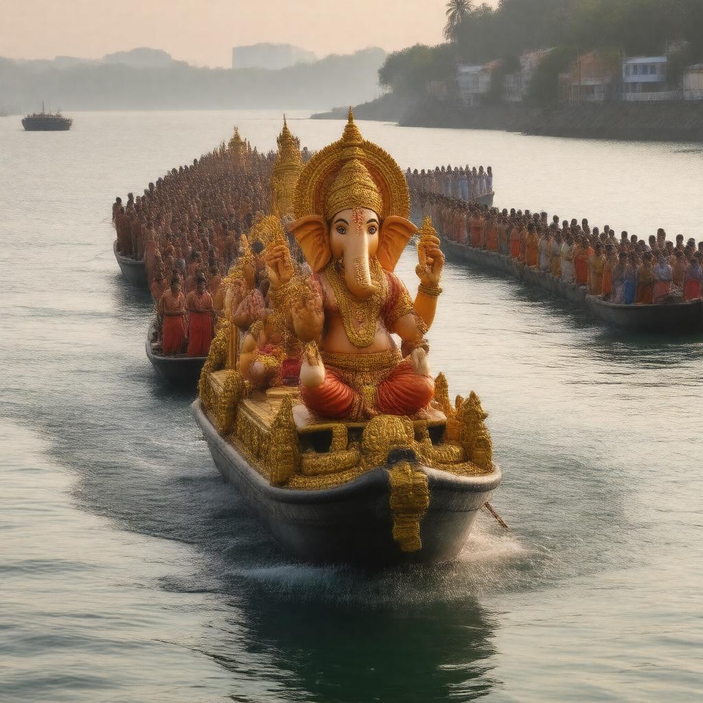 Click to view larger image AI-created image of Visarjan