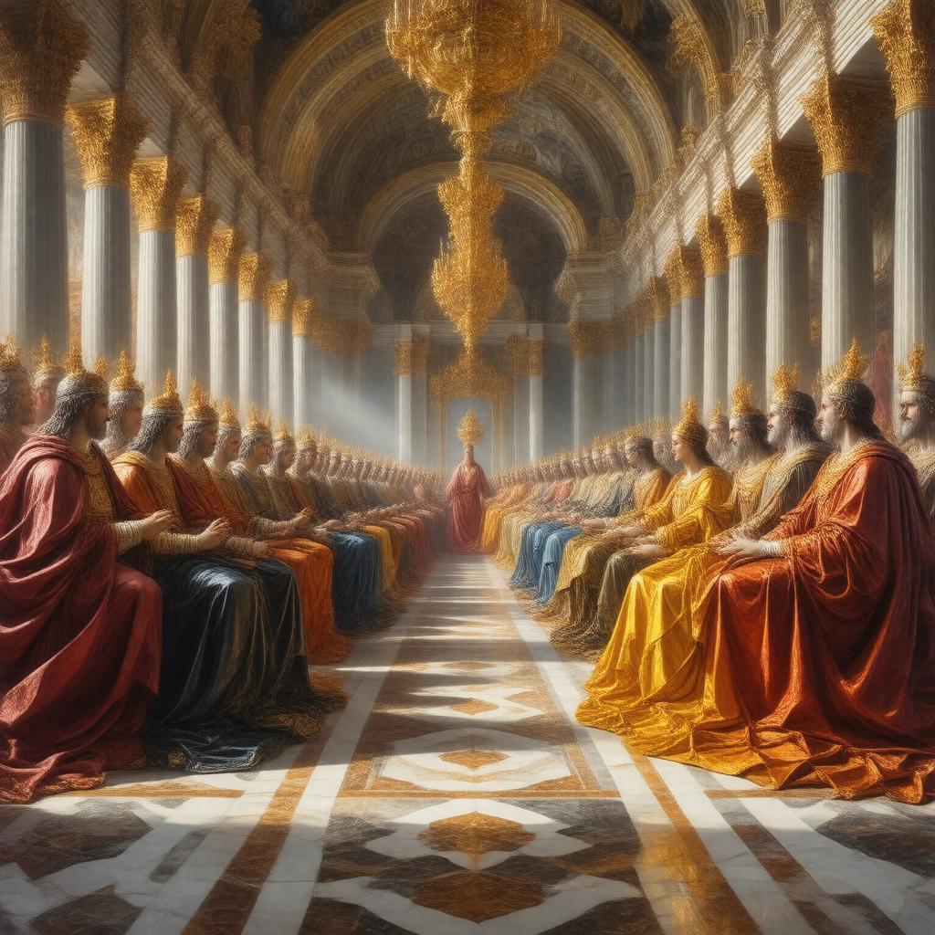 Click to view larger image AI-created image of Visit of the Queen of Sheba