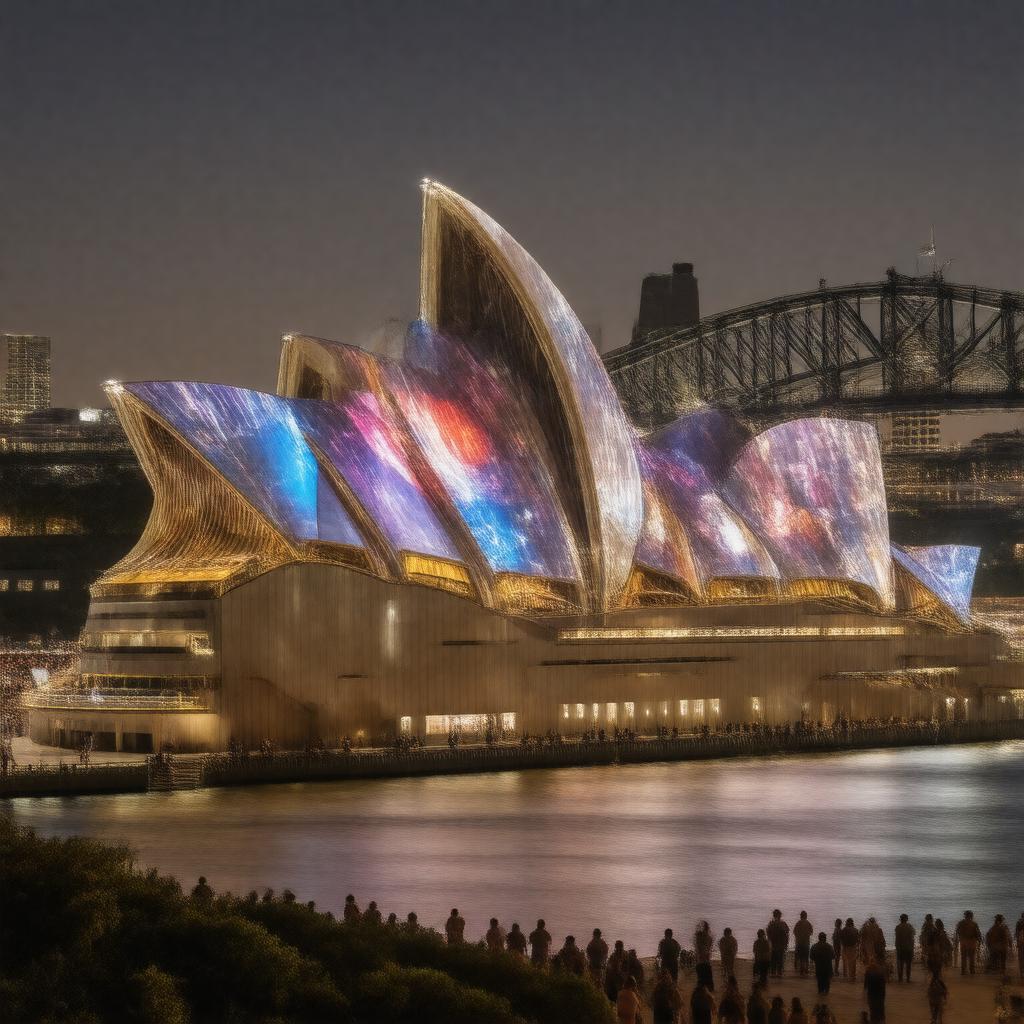 Click to view larger image AI-created image of Vivid Sydney