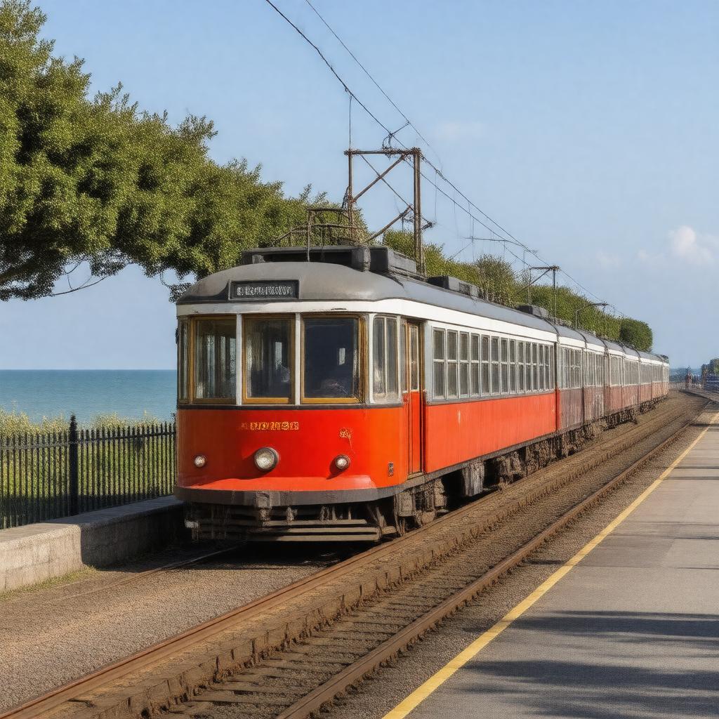 Click to view larger image AI-created image of Volk's Electric Railway