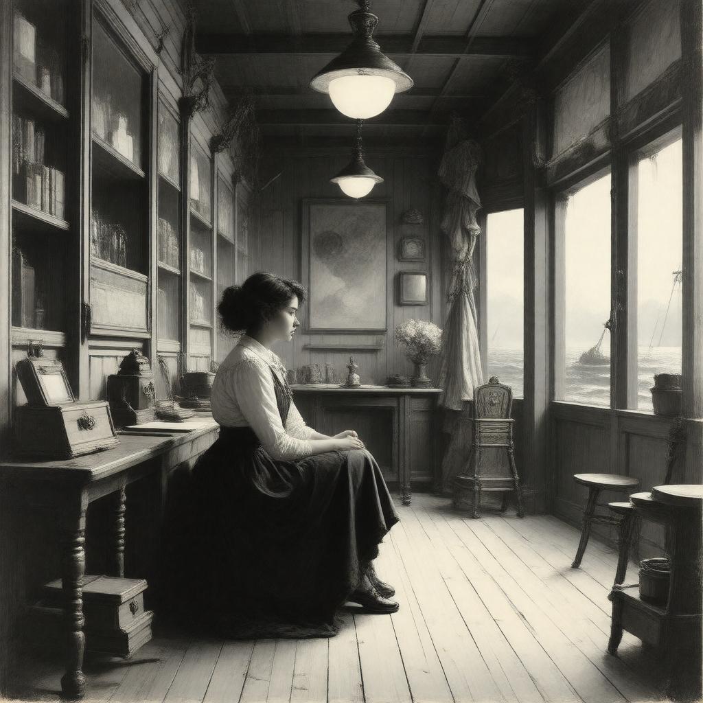 AI-created image of Voyage in the Dark