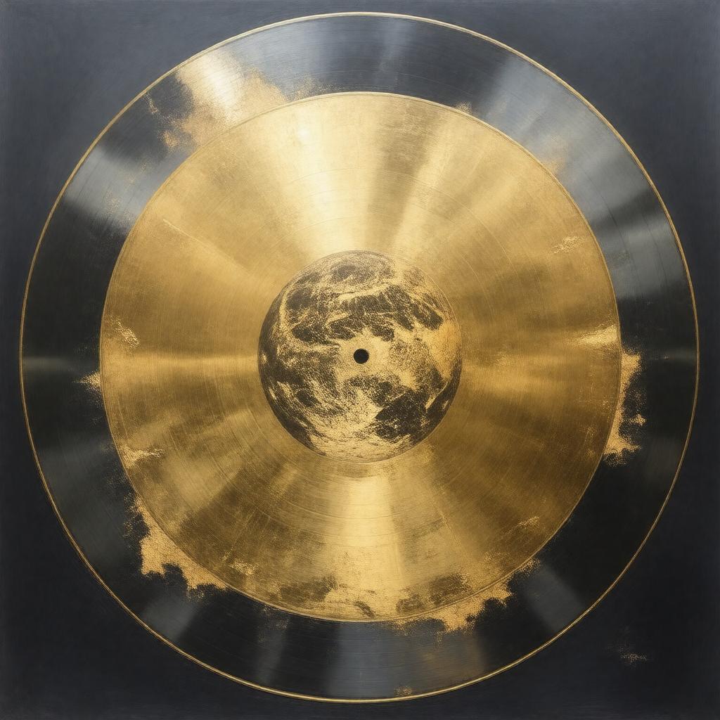 Click to view larger image AI-created image of Voyager Golden Record