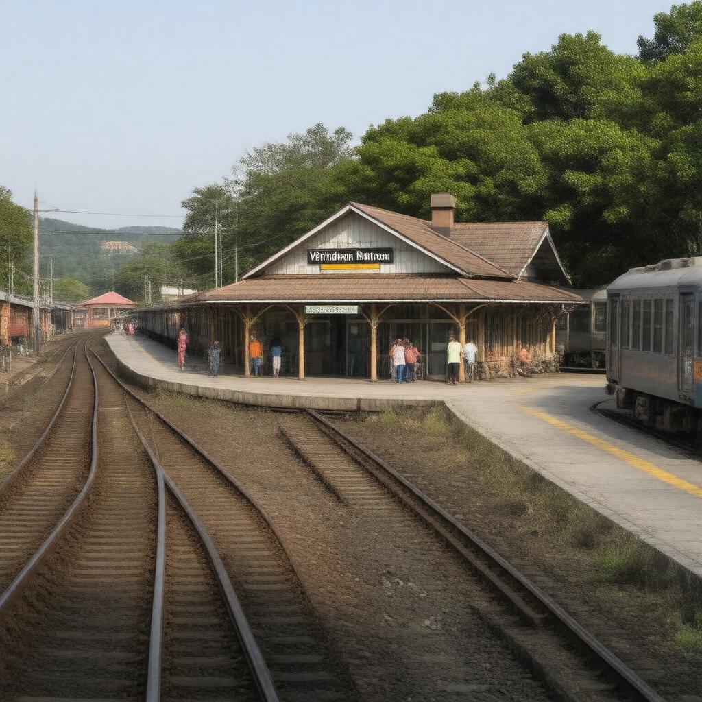 AI-created image of Vrindavan Railway Station