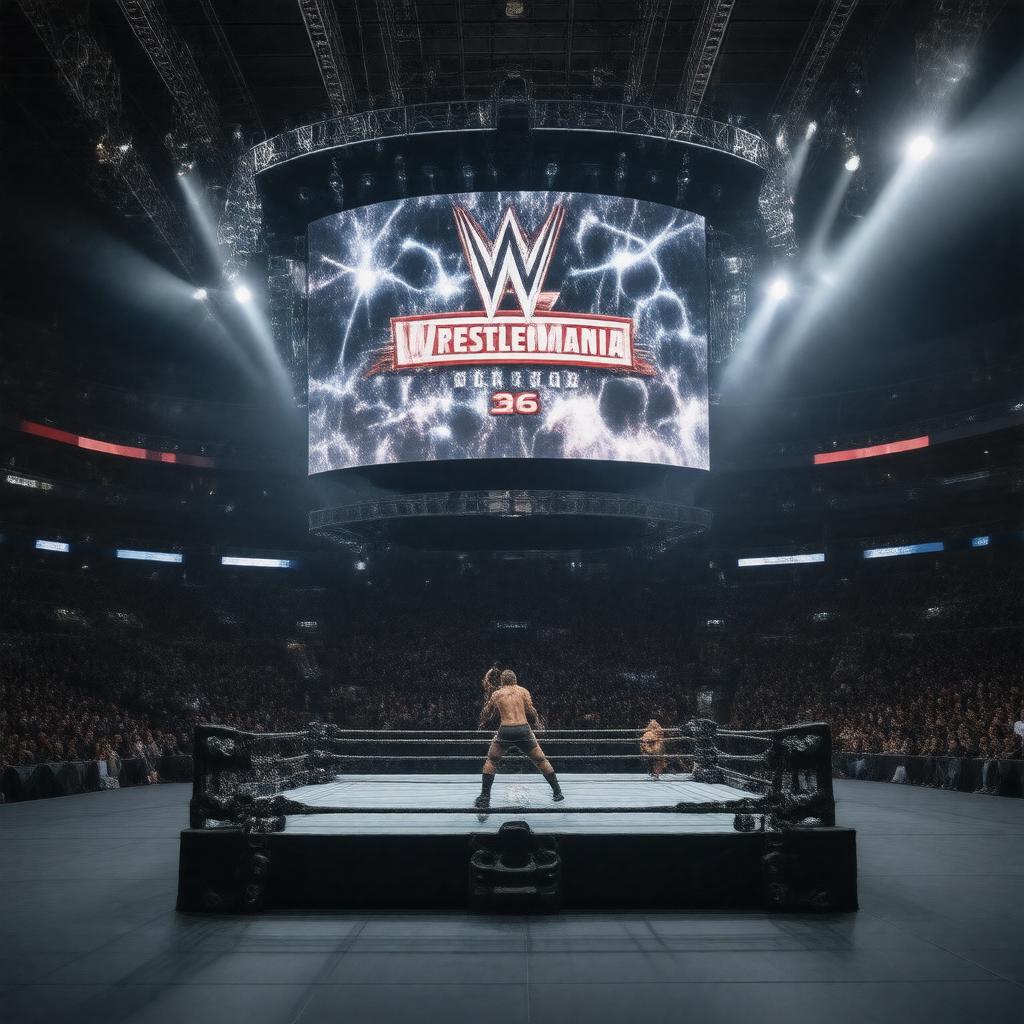 AI-created image of WWE WrestleMania 36