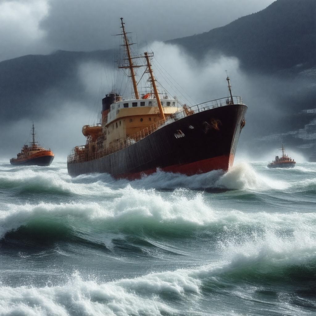 AI-created image of Wahine disaster