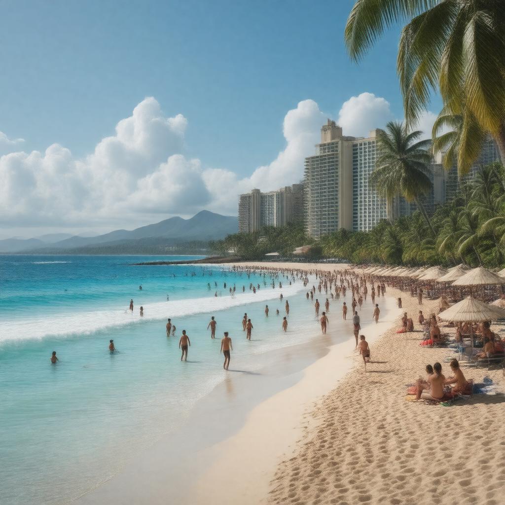 AI-created image of Waikiki Beach