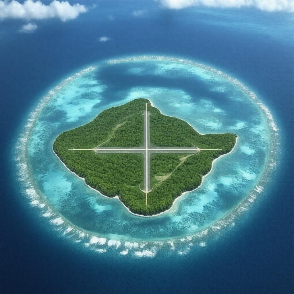 AI-created image of Wake Island