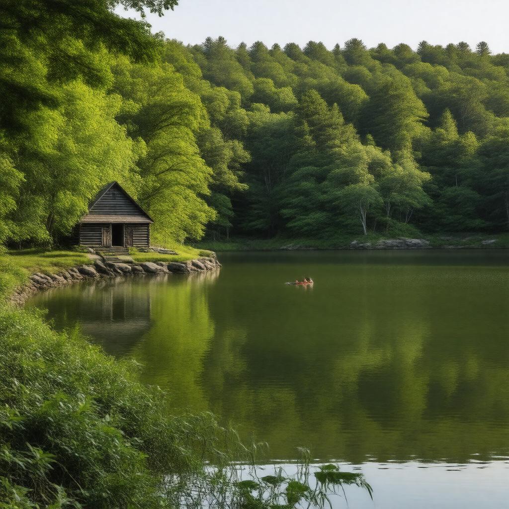 Click to view larger image AI-created image of Walden Pond State Reservation