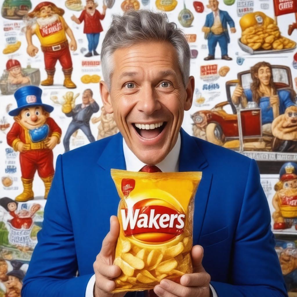 Click to view larger image AI-created image of Walkers Crisps advertisements