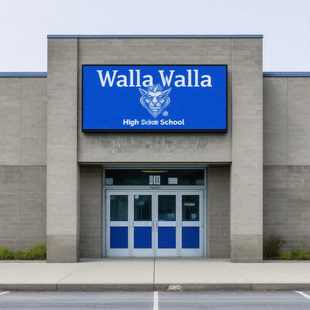 AI-created image of Walla Walla High School