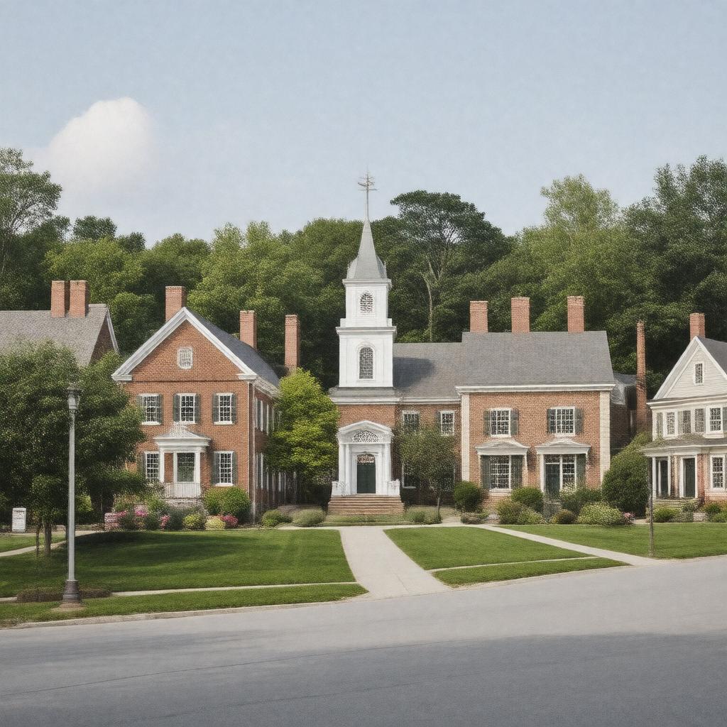 AI-created image of Walpole, Massachusetts