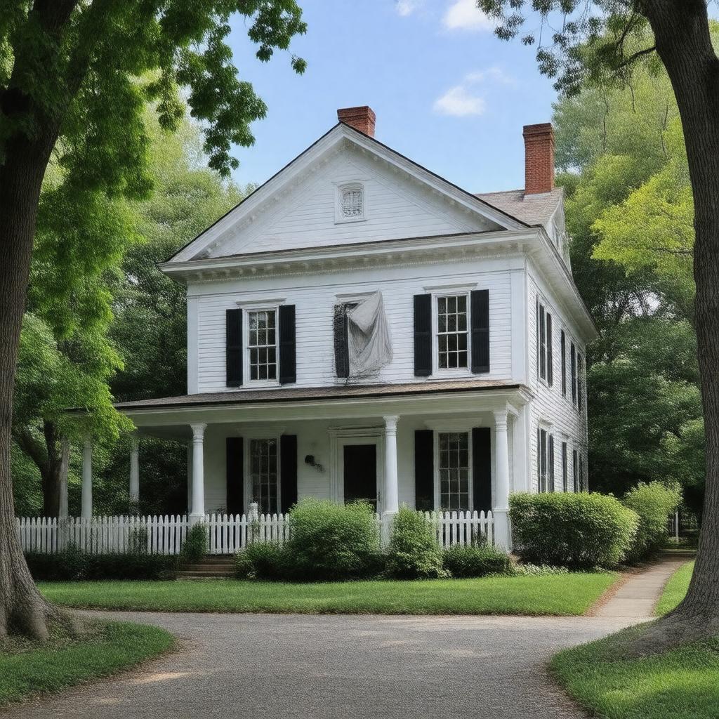 Click to view larger image AI-created image of Walt Whitman House