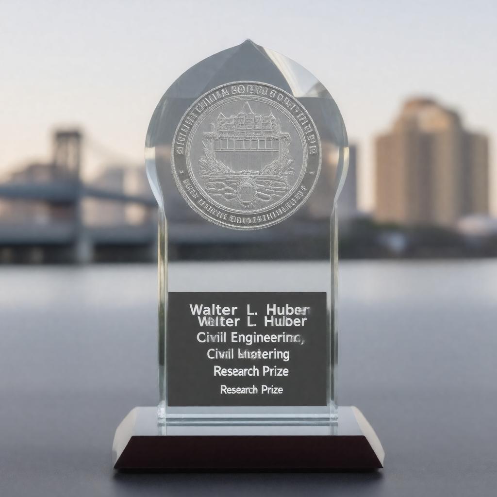 Click to view larger image AI-created image of Walter L. Huber Civil Engineering Research Prize