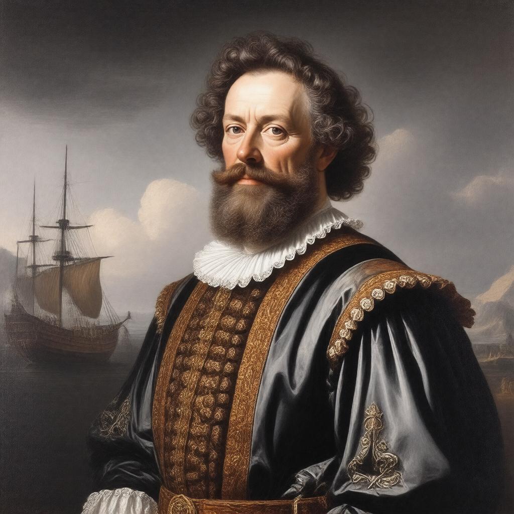 AI-created image of Walter Raleigh