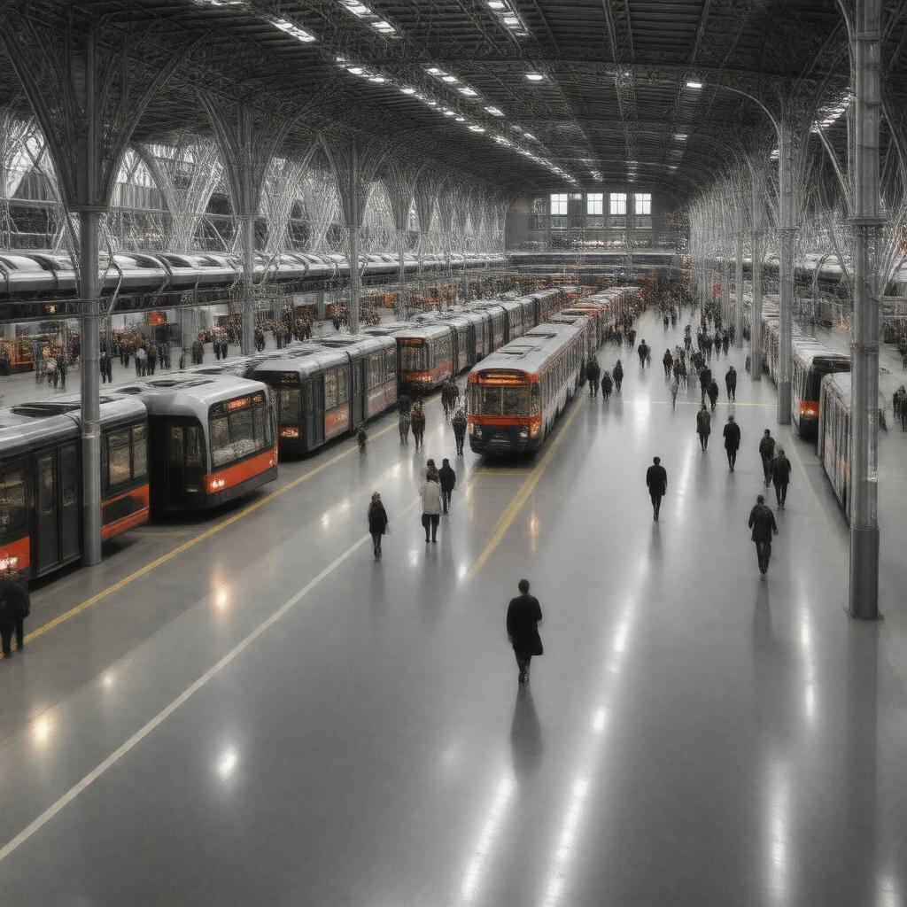 AI-created image of Walter Rand Transportation Center