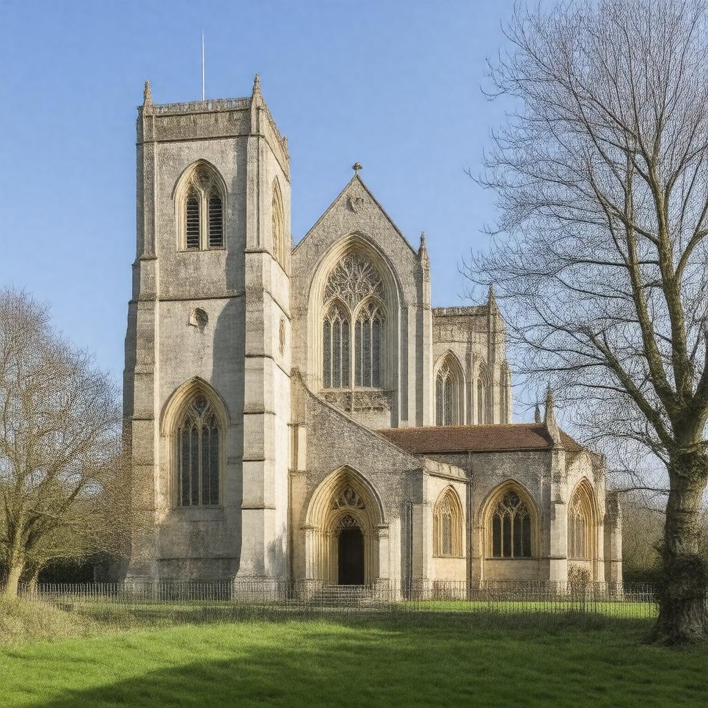 AI-created image of Waltham Abbey Church