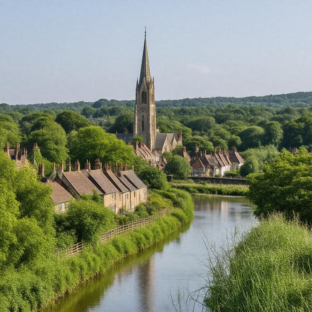 Click to view larger image AI-created image of Waltham Abbey, England