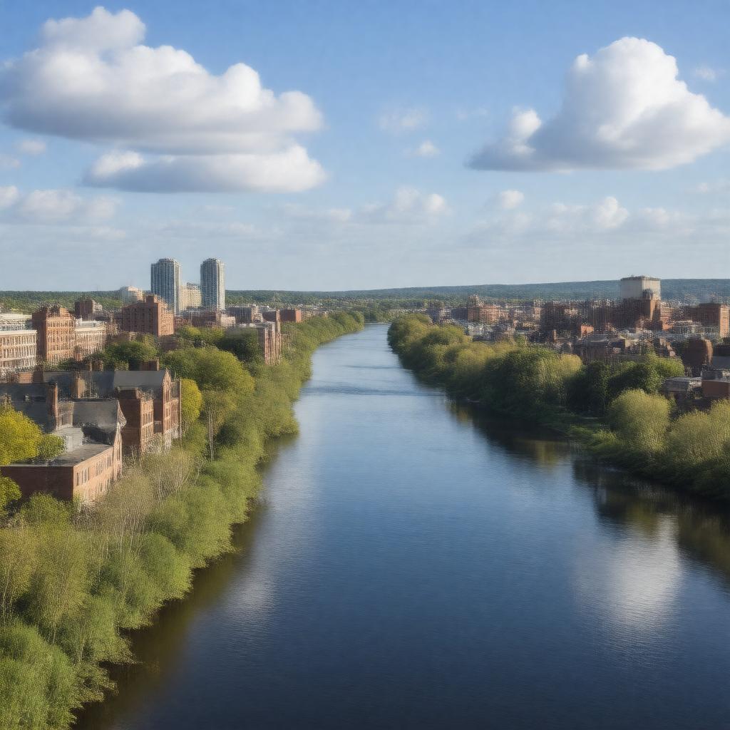 AI-created image of Waltham, Massachusetts, United States