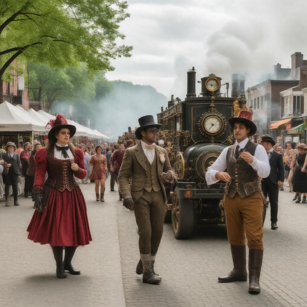 AI-created image of Waltham Steampunk Festival