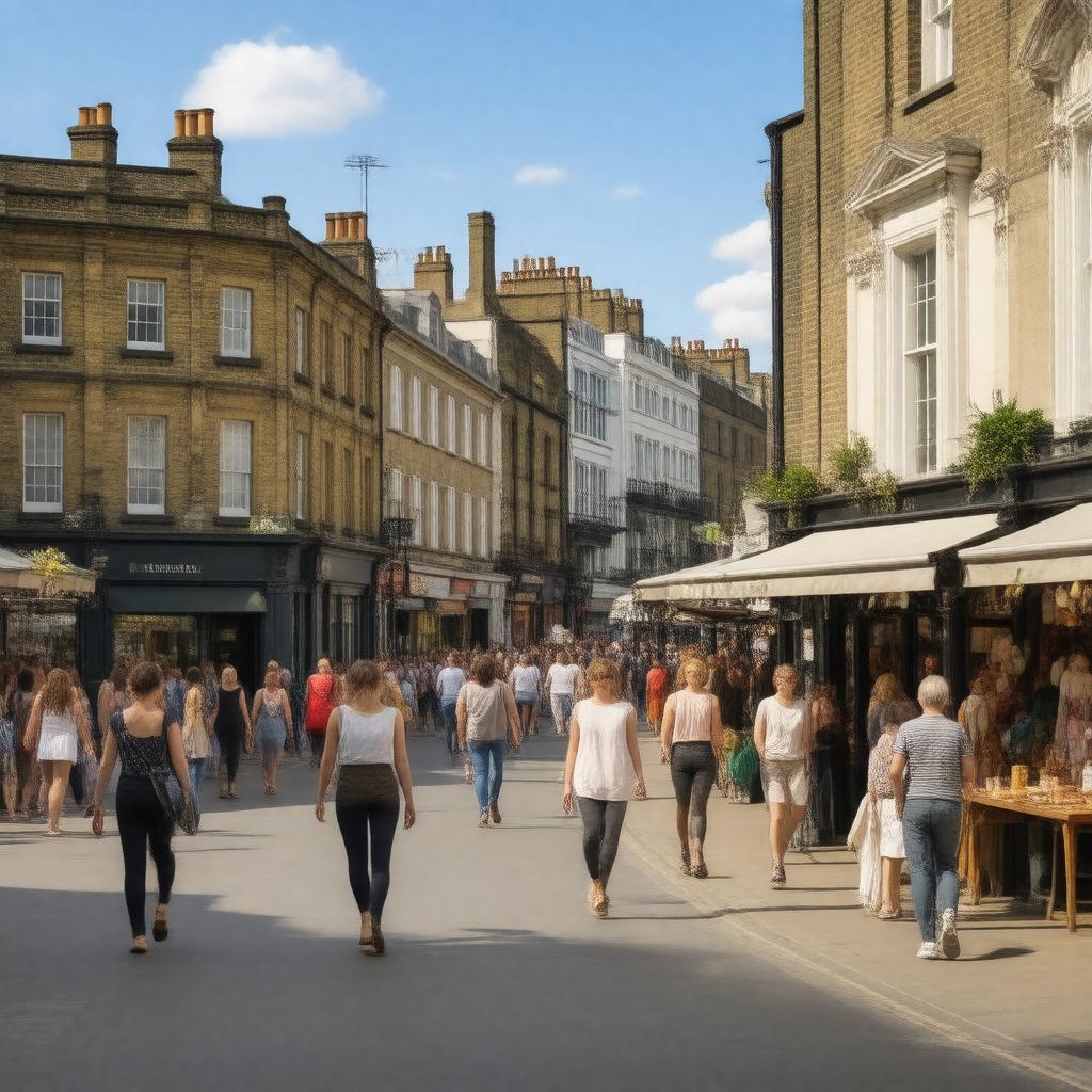 AI-created image of Walthamstow, London, England