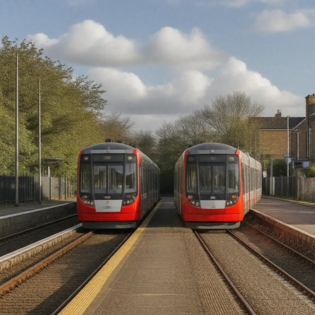 AI-created image of Walthamstow Queen's Road railway station