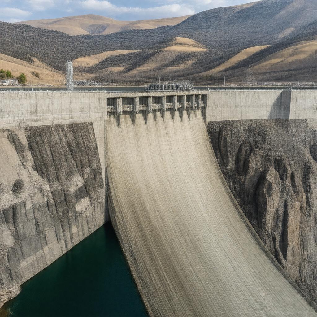 Click to view larger image AI-created image of Wanapum Dam